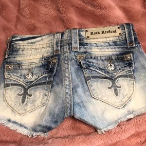 Rock revival jean shorts